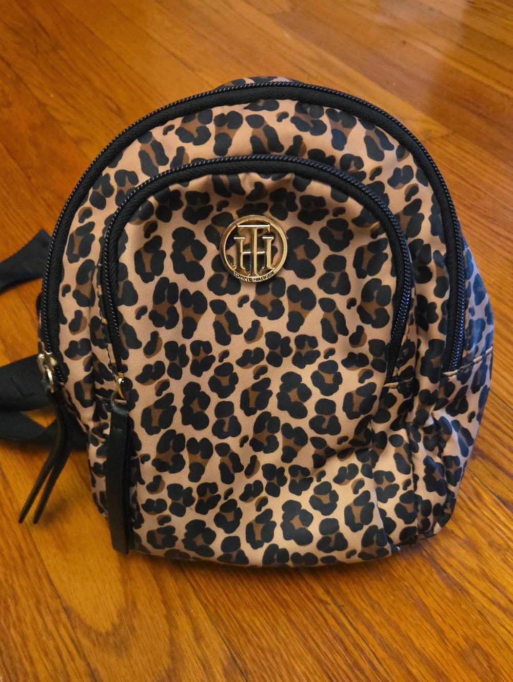 Tommy Hilfiger Leopard Print Mini Backpack - Tan & Black